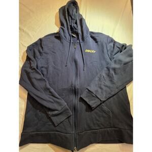 Oakley Men's Size Xl Navy Blue Full Zip Hooded Sweatshirt
